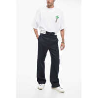 Pantaloni casual Palm Angels pentru Barbati - Pantaloni casual Palm Angels Logoed Band Sartorial Tape Pants Black Barbati (BM 15200605) - B-mall.ro