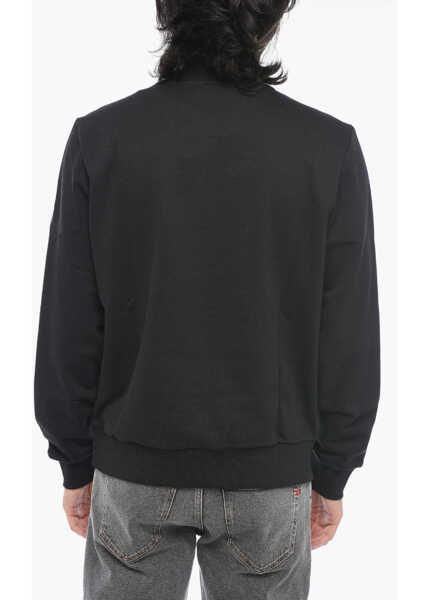 Bluze de trening Diesel Felpa Girocollo S-Ginn-K35 In Cotone Garzato Con Stampa Logo Black Barbati (BM 15200767) 2