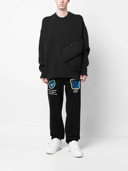 Pantaloni de trening Off-White Embroidered Vars Joggers With Patchwork Black Barbati (BM 15200890) 2