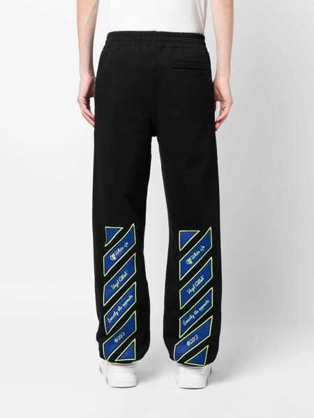 Pantaloni de trening Off-White Embroidered Vars Joggers With Patchwork Black Barbati (BM 15200890) 4