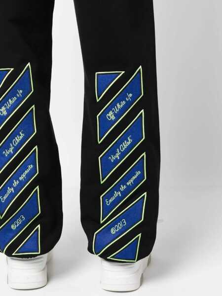 Pantaloni de trening Off-White Embroidered Vars Joggers With Patchwork Black Barbati (BM 15200890) 5
