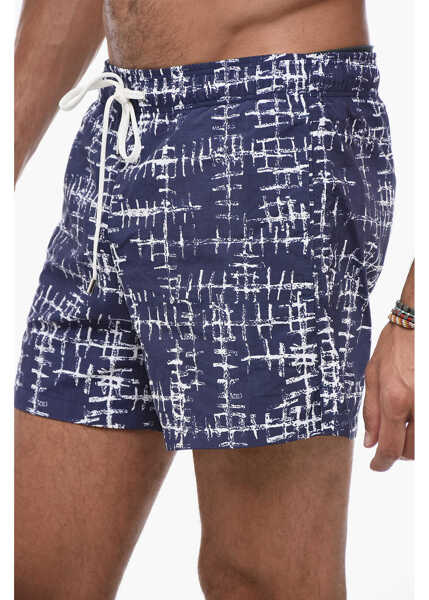 Bermude CORNELIANI Abstract-Patterned Boxer Swimshort Blue Barbati (BM 15200923) 3