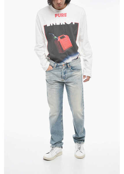 Blugi drepti Diesel Low-Waisted Buster-X Denims With Tapered Fit L.32 Blue Barbati (BM 15200926) 4