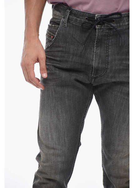 Blugi drepti Diesel Joggjeans Distressed Krooley Jogger Denims Black Barbati (BM 15200929) 3