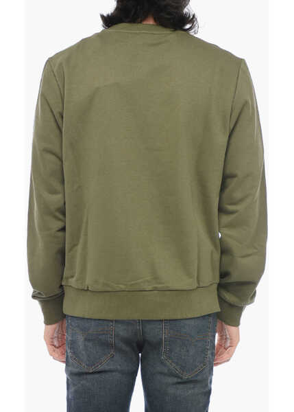 Bluze de trening Diesel Brushed Cotton S-Ginn-K35 Sweatshirt With Logo Print Green Barbati (BM 15200944) 2
