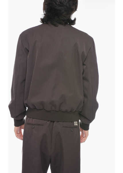 Bomber jacket DSQUARED2 Wool Blended Jacket With Embroidered Logo Brown Barbati (BM 15200968) 2