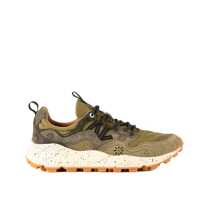 Sneakers Flower Mountain Yamano 3 Sneakers In Suede And Nylon Military Green And Gray Barbati