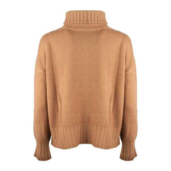 Pulovere BASE Base Camel Merino Wool Turtleneck Sweater BROWN Femei (BM 15204658) 2
