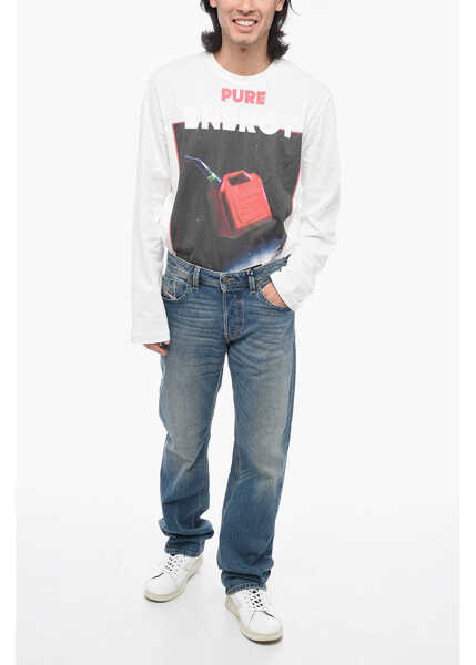 Blugi drepti Diesel Straight-Leg Larkee-X Denims L.32 Blue Barbati (BM 15208207) 4