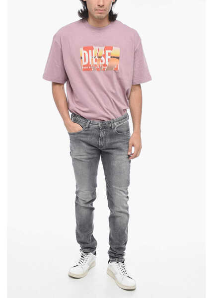 Blugi drepti Diesel Skinny-Fit Sleenker Denims With Low Waist L.32 Black Barbati (BM 15209407) 4