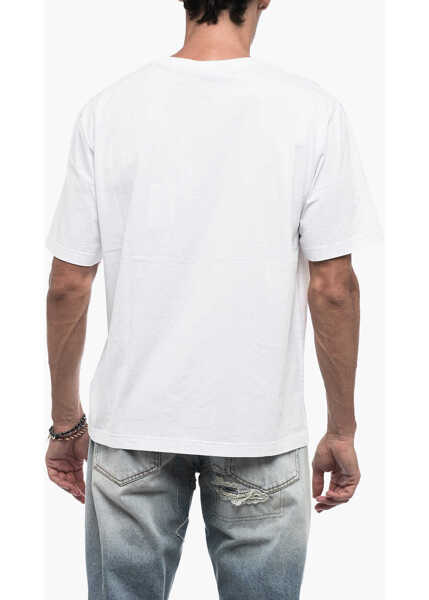 Tricouri Palm Angels Slim Fit T-Shirt With Printed Logo White Barbati (BM 15209947) 2