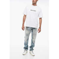 Tricouri Palm Angels pentru Barbati - Tricouri Palm Angels Slim Fit T-Shirt With Printed Logo White Barbati (BM 15209947) - B-mall.ro