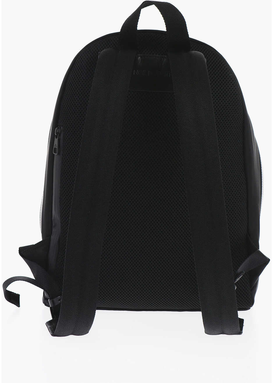 Rucsacuri Neil Barrett Fabric Fair-Isle Thunderbolt Backpack Black Barbati (BM 15210364) 3