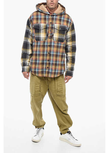 Camasi casual DSQUARED2 Icon Padded Overshirt With Shearling Lining Multicolor Barbati (BM 15210619) 4