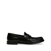 Sandale Dolce & Gabbana Glossy Calf Leather Loafers With Logo Plaque Femei