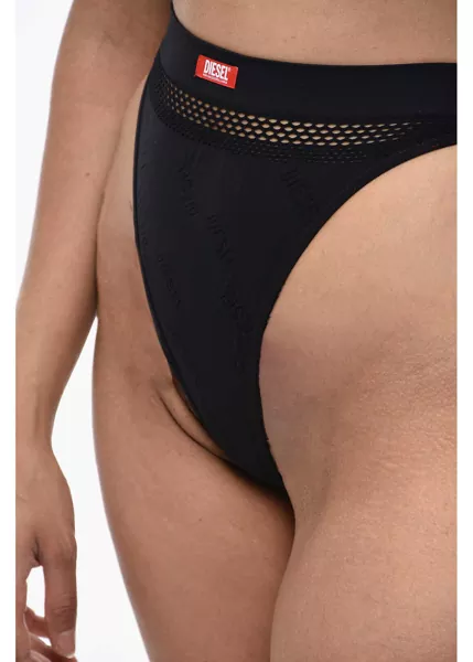 Lenjerie intima Diesel Leight Thong With Embroidered Logo Black Femei (BM 15218269) 3