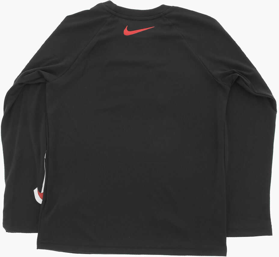 Tricouri Nike Active Long Sleeve Crew-Neck T-Shirt Black Baieti (BM 15218317) 3