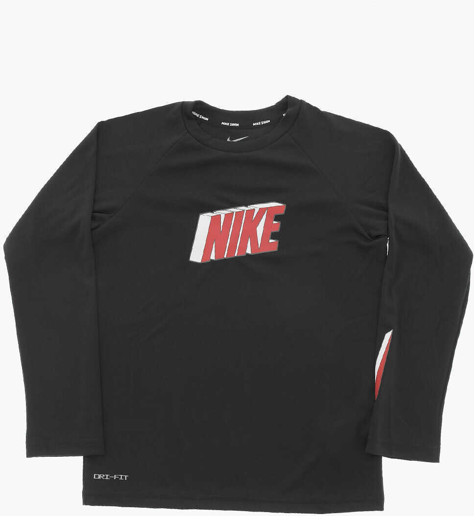 Tricouri Nike Active Long Sleeve Crew-Neck T-Shirt Black Baieti (BM 15218317) 1