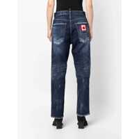 Blugi drepti DSQUARED2 Dama - Blugi drepti DSQUARED2 Boston Denims With Distressed Effect 20Cm Blue Femei (BM 15218365) - B-mall.ro