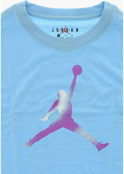 Tricouri Nike Air Jordan Solid Color Crew-Neck T-Shirt With Gradient Print Light Blue Baieti (BM 15218368) 2