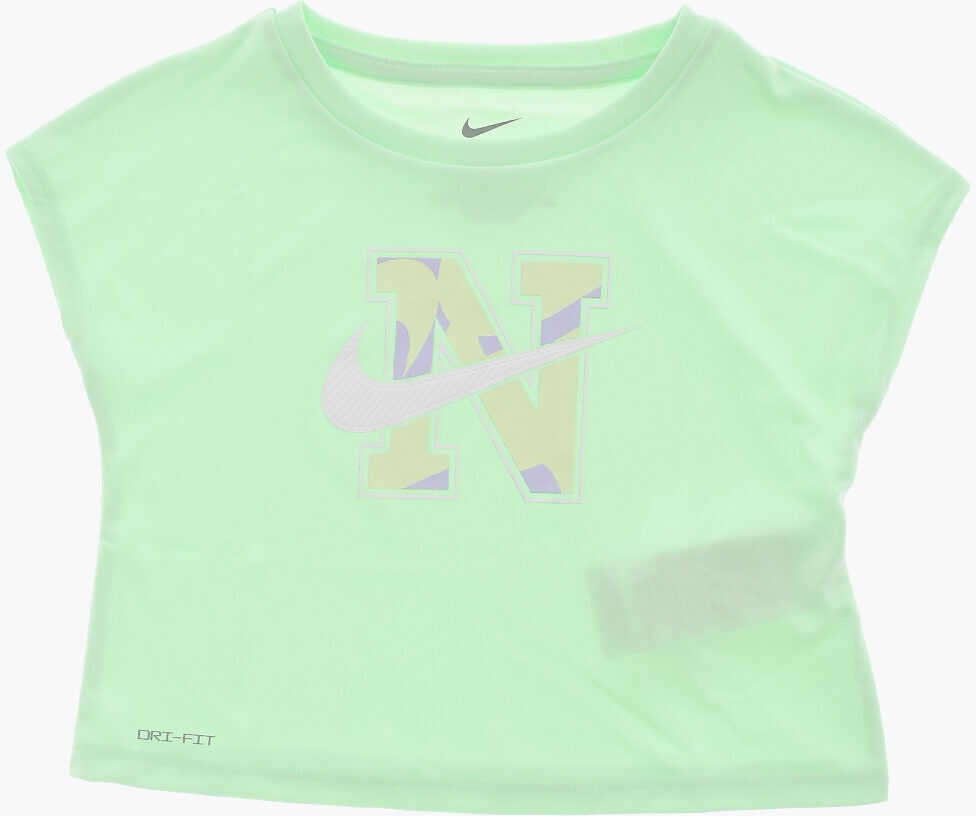 Tricouri Nike Dri-Fit T-Shirt And Shorts Set With Printed Logo Green Baieti (BM 15218374) 2