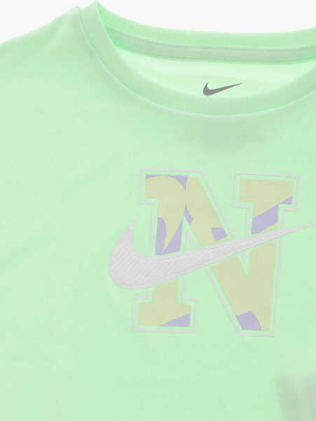 Tricouri Nike Dri-Fit T-Shirt And Shorts Set With Printed Logo Green Baieti (BM 15218374) 3