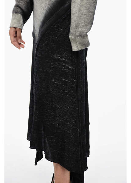 Rochii lungi Diesel Double Fabbric Kimolos Dress With Gradient Effect Black Femei (BM 15218470) 3