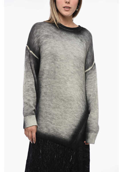 Rochii lungi Diesel Double Fabbric Kimolos Dress With Gradient Effect Black Femei (BM 15218470) 4