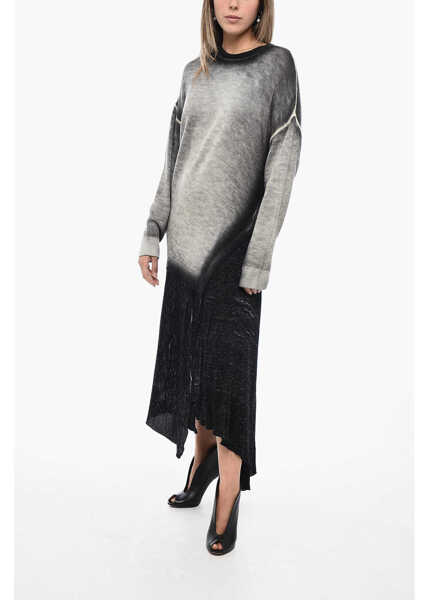 Rochii lungi Diesel Double Fabbric Kimolos Dress With Gradient Effect Black Femei (BM 15218470) 1