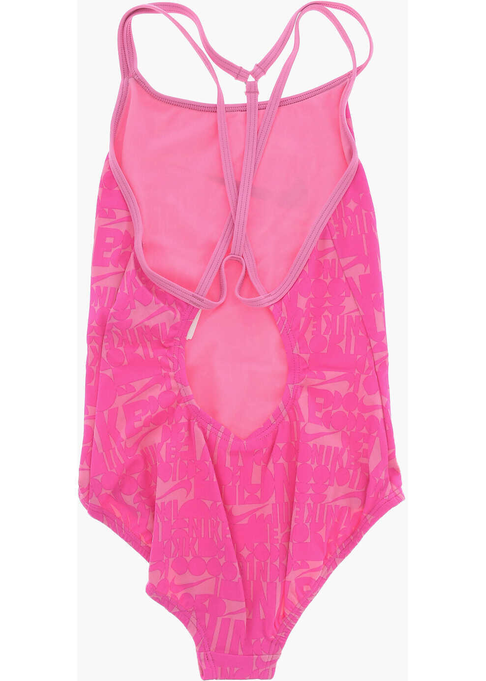 Costume de baie intregi Nike Swim All-Over Logo One Piece Swimsuit Pink Fete (BM 15218491) 3