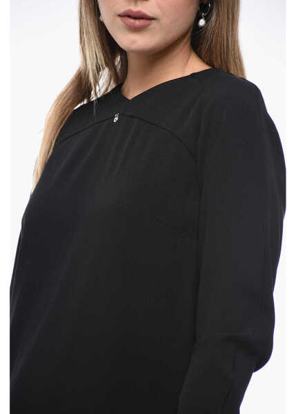 Rochii scurte DSQUARED2 Long-Sleeved Minidress With Back Zip Black Femei (BM 15218515) 3