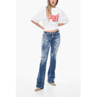 Blugi skinny DSQUARED2 Dama - Blugi skinny DSQUARED2 Mid-Waisted Slim Fit Denims With Flared Hem 23Cm Blue Femei (BM 15218524) - B-mall.ro