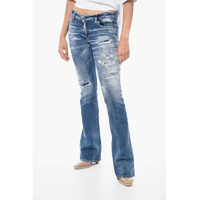 Blugi skinny Mid-Waisted Slim Fit Denims With Flared Hem 23Cm Femei