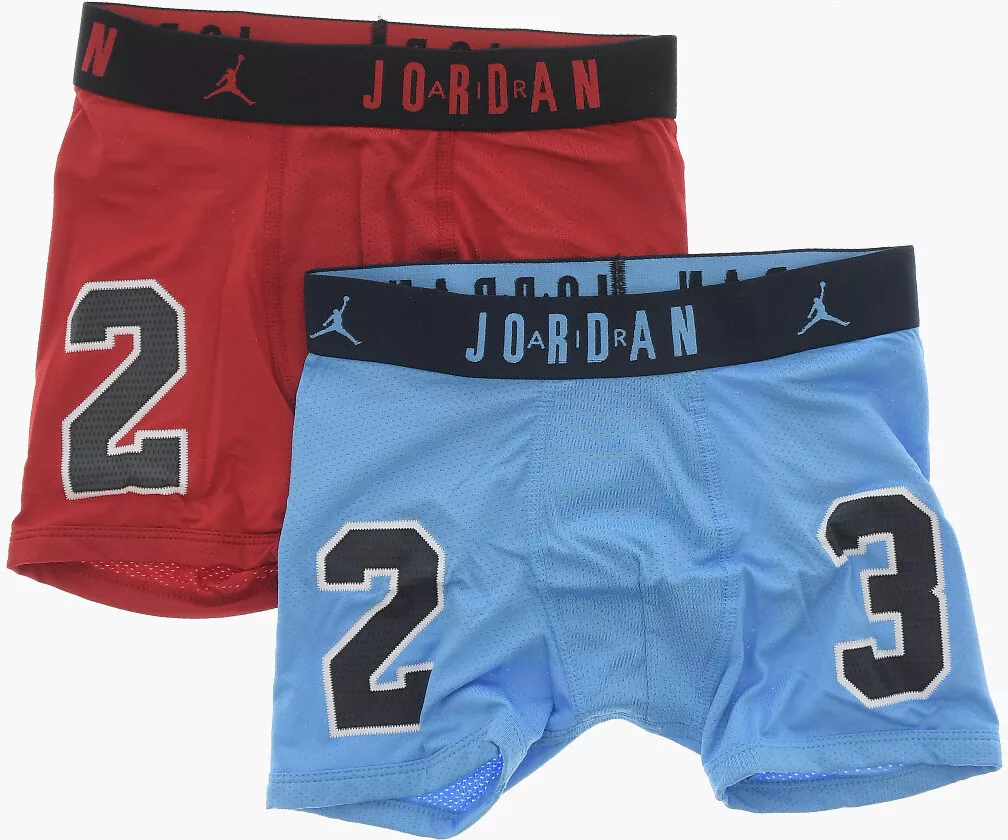 Chiloti Nike Air Jordan Set Of 2 Dri-Fit Boxer With Logoed Elastic Waistb Baieti