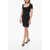 DSQUARED2 Short-Sleeved Jersey Sheath Dress With Embroidered Details Black