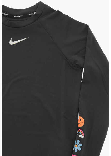 Tricouri Nike Swim Long Sleeved Dri-Fit Crew-Neck T-Shirt Black Baieti (BM 15218734) 2