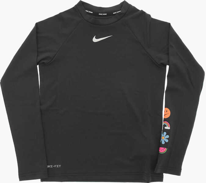 Tricouri Nike Swim Long Sleeved Dri-Fit Crew-Neck T-Shirt Black Baieti (BM 15218734) 1