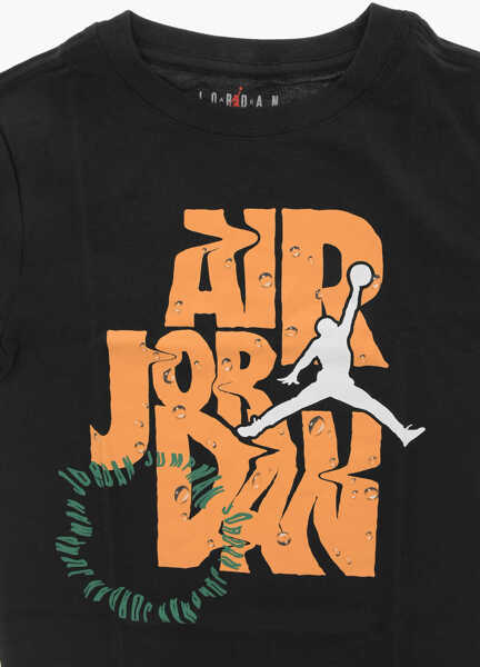 Tricouri Nike Air Jordan Crew-Neck T-Shirt With Maxi Front Print Black Baieti (BM 15218743) 2