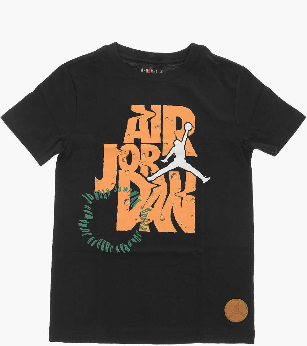 Tricouri Nike Air Jordan Crew-Neck T-Shirt With Maxi Front Print Black Baieti (BM 15218743) 1