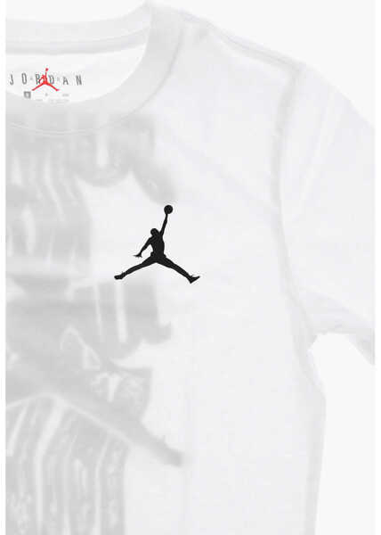 Tricouri Nike Air Jordan Printed Wavy Motion Jumpman Crew-Neck T-Shirt White Baieti (BM 15218746) 2