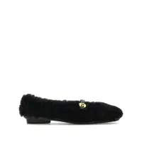 Balerini Salvatore Ferragamo "Noella Fur" Shearling Ballet Flats Femei
