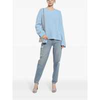 Imbracaminte Dama pagina 247 - Blugi Dolce & Gabbana Amber Light Blue Jeans With Rips In Cotton Denim Woman BLUE Femei (BM 15226729) - B-mall.ro