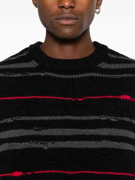 Pulovere JUUN.J Multicolor Striped Sweater With Used Effect In Wool Man MULTICOLOR Barbati (BM 15227878) 5