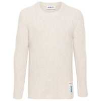 Pulovere Beige Crewneck Sweater With Logo Patch In Fabric Man Barbati