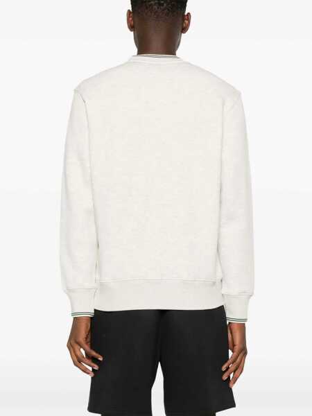 Pulovere AUTRY Grey Crewneck Sweatshirt With Logo Print In Jersey Man GREY Barbati (BM 15230467) 4