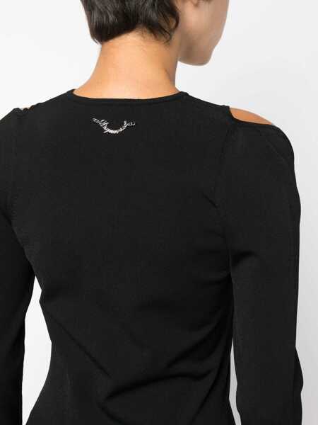 Rochii lungi DSQUARED2 Stretch Fabric Sheath Dress With Cut-Out Details Black Femei (BM 15231700) 5