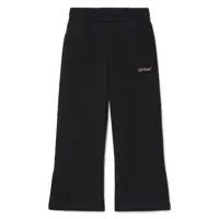 Pantaloni de trening BOOKISH WIDE LEG PANT BLACK - PINK Fete