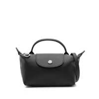 Genti de mana Longchamp 'Le Pliage Xtra' Black Handbag With Embossed Logo In Leather Woman