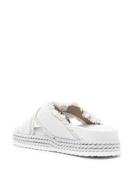 Sandale Mou Mou Crisscross Slipper-Mule WHITE Femei (BM 15241792) 3