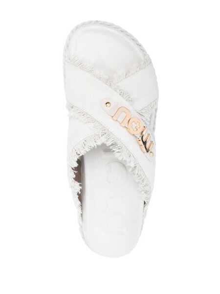 Sandale Mou Mou Crisscross Slipper-Mule WHITE Femei (BM 15241792) 4